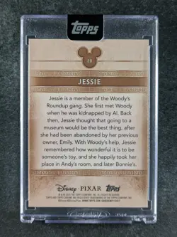 2025 Mint Disney Topps JESSIE 100/100 Wave Refractor Bronze Chrome Encased #20 - Image 2