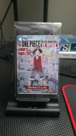 One Piece Monkey D. Luffy US College Basketball Card Rutgers SEALED - Image 1