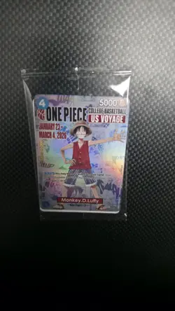 One Piece Monkey D. Luffy US College Basketball Card Rutgers SEALED - Image 2