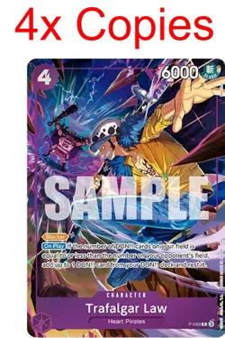 4x Trafalgar Law (Illustration Box Vol.6) P-093 One Piece Promotion Cards Foil - Image 1