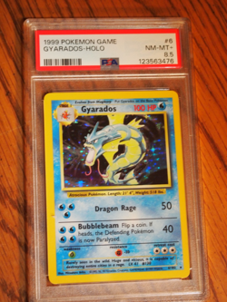 Pokemon 1999 Base Unlimited Gyarados rare holo card, PSA 8.5 - Image 1