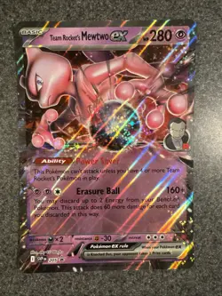 Pokemon TCG Team Rockets Mewtwo EX 205 Black Star Promo Card NM Condition - Image 1