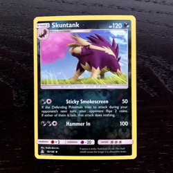 Skuntank 76/156 Pokemon Ultra Prism Sun & Moon Reverse Holo Uncommon Card NM - Image 1