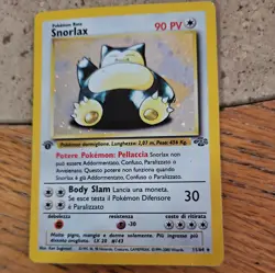 Pokemon Jungle #11/64 Snorlax *IN ITALIAN * Holo Swirl Card first edition - Image 1