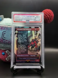 Summon: G.F. Cerberus - #368 - Borderless - Foil - Final Fantasy - FIN - PSA 10 - Image 1