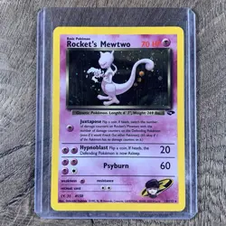 Pokemon Rocket’s Mewtwo 14/132 HOLO Rare Gym Challenge Ultra Rare 2000 MP - Image 2