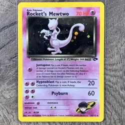 Pokemon Rocket’s Mewtwo 14/132 HOLO Rare Gym Challenge Ultra Rare 2000 MP - Image 4