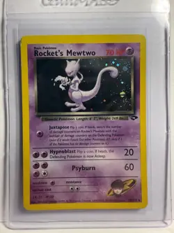 Pokemon Rocket’s Mewtwo Gym Challenge Holo Card 14/132 LP-MP - Image 1