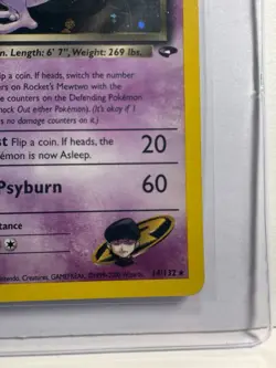 Pokemon Rocket’s Mewtwo Gym Challenge Holo Card 14/132 LP-MP - Image 5