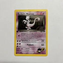 Rocket's Mewtwo 14/132 Gym Challenge Holo LP - Image 1