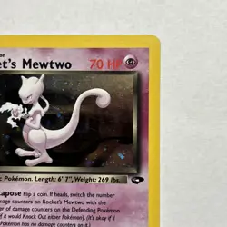 Rocket's Mewtwo 14/132 Gym Challenge Holo LP - Image 3