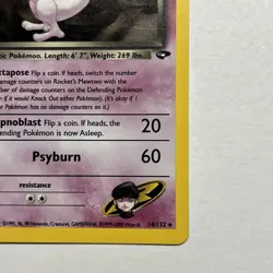 Rocket's Mewtwo 14/132 Gym Challenge Holo LP - Image 4