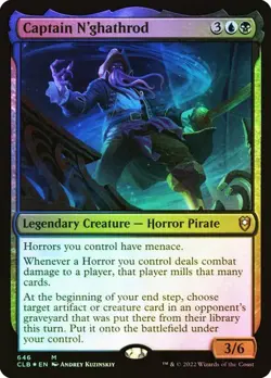 1 x FOIL Captain N'ghathrod - Commander Legends: Battle for Baldur's Gate - Mo - Image 1
