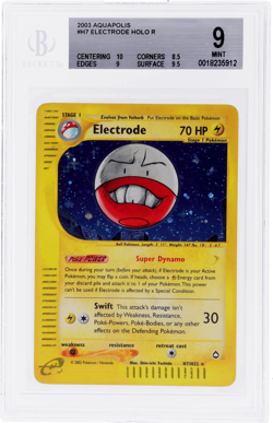 2003 Pokemon Aquapolis Electrode Holo #H7 BGS 9 - Image 1