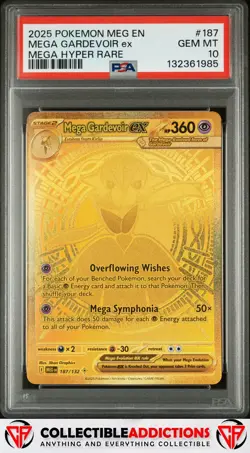 2025 Pokemon Meg En-Mega Evolution #187 Mega Gardevoir Ex Mega Hyper Rare PSA 10 - Image 1