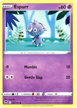 Espurr - 081/195 - Silver Tempest - Pokemon - English - NM/M - Image 1