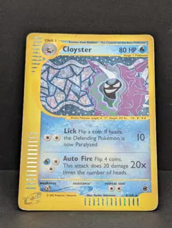 Cloyster 008/165 Expedition Base Set Holo Rare Pokemon TCG Nintendo e-reader MP - Image 3