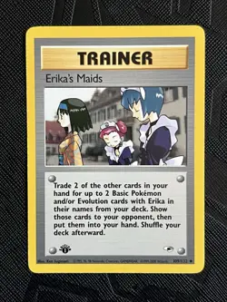 Pokemon TCG Erika's Maids 109/132 1st Edition Gym Heroes (English) - NM - Image 3