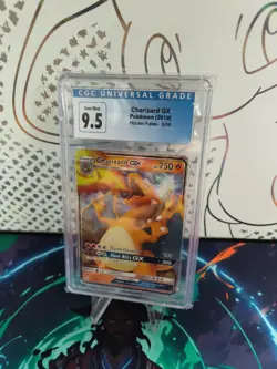Pokemon Hidden Fates CHARIZARD GX Full Art 9/68 CGC 9.5 Gem Mint Blue Label - Image 1