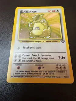 Pokemon TCG Kangaskhan Jungle 5/64 Holo Unlimited Holo Rare NM - Image 3