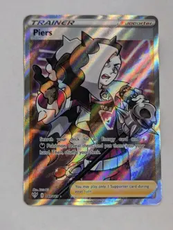 Piers 187/189 Full Art SWSH: Darkness Ablaze Pokemon Trainer TCG 2020 NM - Image 1