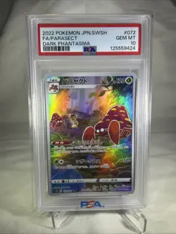 2022 POKEMON JPN SWORD & SHIELD DARK PHANTASMA #072 FULL ART/PARASECT PSA 10 - Image 1