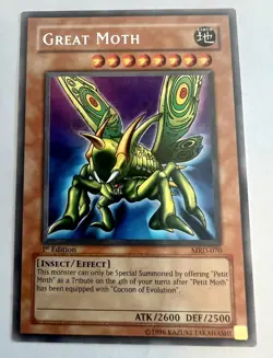 YuGiOh GREAT MOTH 1st Edition MRD-070 Metal Raiders Near Mint - Image 1
