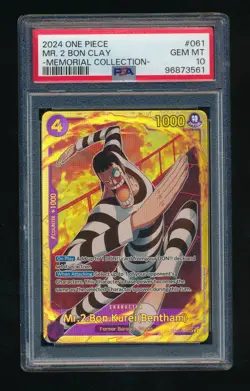 PSA 10 MR. 2 BON CLAY #061 2024 ONE PIECE MEMORIAL COLLECTION GEM MINT - Image 1