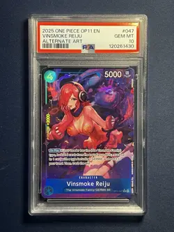 One Piece Card Game TCG Vinsmoke Reiju OP11-047 Alt Art PSA 10 English - Image 1