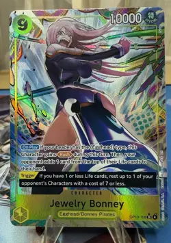 Jewelry Bonney OP13-108 SR Alt Art Carrying On His Will One Piece TCG English NM - Image 1