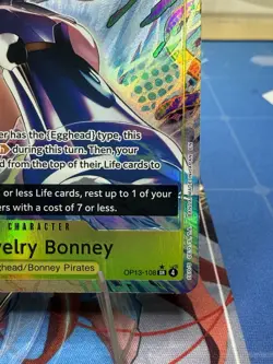 Jewelry Bonney OP13-108 SR Alt Art Carrying On His Will One Piece TCG English NM - Image 4
