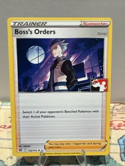 Boss's Orders Cyrus Play! Pokemon Prize Pack Series 3 Non-Holo Stamped Promo - Image 1