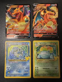 Pokemon Mixed Card Lot Charizard V Venusaur Blastoise Celebrations - Image 1