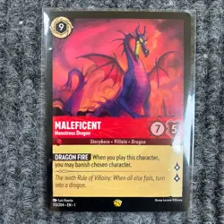 Disney Lorcana The First Chapter Maleficent Monstrous Dragon 113/204 Legendary - Image 1