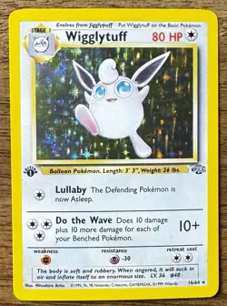Pokemon Wigglytuff 16/64 Holo 1st Edition Jungle 1999. Ultra Rare - Image 1