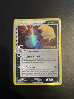 Pokemon Card Nidoking 6/101 Reverse Holo stamped Rare EX Dragon Frontiers MP - Image 3