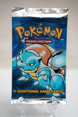 Pokemon Base Set Booster Pack Unlimited Blastoise Art WOTC TCG Vintage Sealed - Image 1