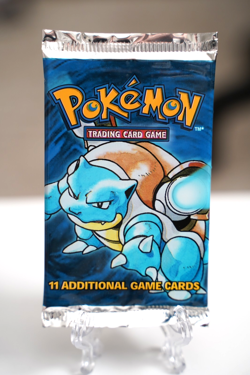 Pokemon Base Set Booster Pack Unlimited Blastoise Art WOTC TCG Vintage Sealed - Image 1