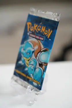 Pokemon Base Set Booster Pack Unlimited Blastoise Art WOTC TCG Vintage Sealed - Image 3