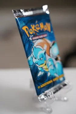 Pokemon Base Set Booster Pack Unlimited Blastoise Art WOTC TCG Vintage Sealed - Image 4