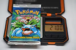 21.00g Pokemon Base Set Booster Pack Unlimited Venusuar WOTC TCG Vintage Sealed - Image 1