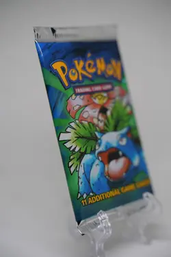 21.00g Pokemon Base Set Booster Pack Unlimited Venusuar WOTC TCG Vintage Sealed - Image 5