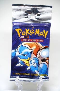 Pokemon Base Set Booster Pack Unlimited Blastoise Art WOTC TCG Vintage Sealed - Image 1