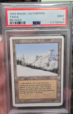 Taiga - Dual Land - Revised - 1994 Magic the Gathering Trading Card MTG PSA 9 - Image 1