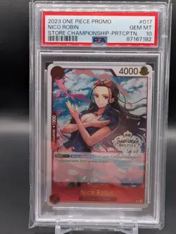 Nico Robin - OP01-017 - PSA 10 - Store Championship - English - One Piece - 7182 - Image 1