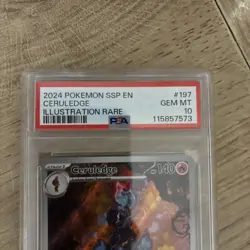 2024 POKEMON SSP EN-SURGING SPARKS ILLUSTRATION RARE #197 CERULEDGE PSA 10 - Image 2