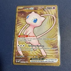 Pokemon TCG - Mew 205/165 Scarlet & Violet 151 Gold UPC Promo Metal Card NM / M - Image 1
