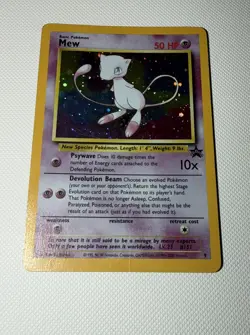Pokemon Card Black Star Promo Mew 9 Holo WOTC Heavily Played Damaged - Image 1