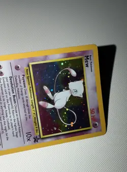 Pokemon Card Black Star Promo Mew 9 Holo WOTC Heavily Played Damaged - Image 3