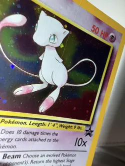 Pokemon Card Black Star Promo Mew 9 Holo WOTC Heavily Played Damaged - Image 4